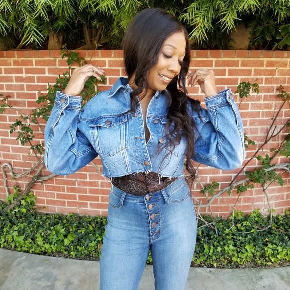 LAST ONE! Fashion Nova by Vibrant Denim Jacket - Picture 2 of 11